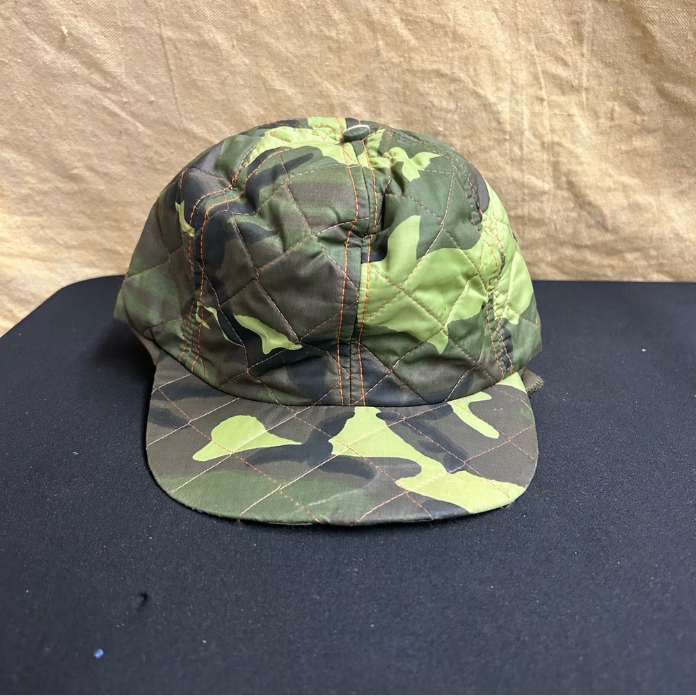 Vintage Harvard Camo Hat Mens OSFA Green Camouflage Trucker Water‎ Repellent 80s
